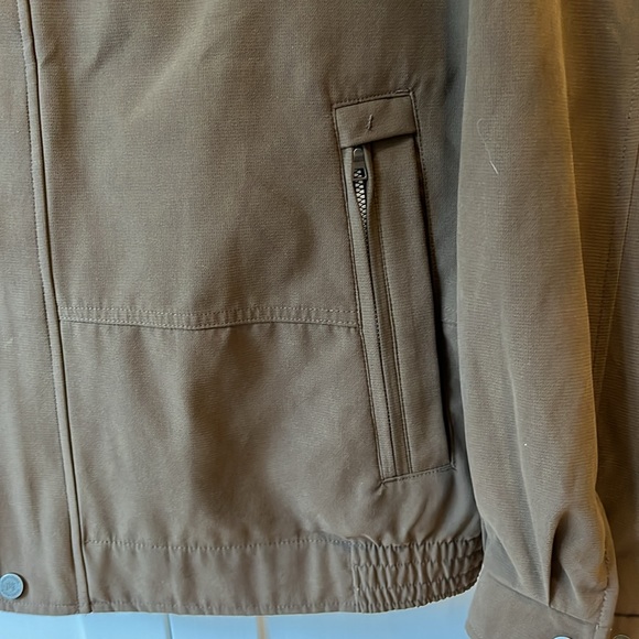 NWT Mac-Mor Private Collection brown faux suede zip and snap front rain … - Picture 4 of 10